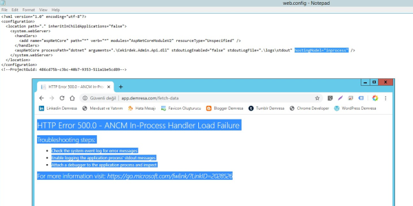 netcore http error 5000 ancm in process handler load failure netcore http error 5000 ancm in process handler load failure